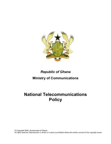 National Telecommunications Policy 