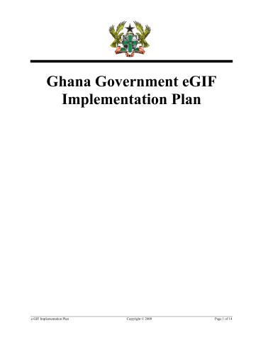 Ghana e-Government Interoperability Framework 