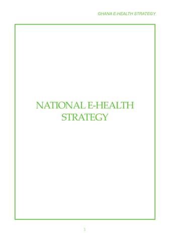 National e-Health Strategy 